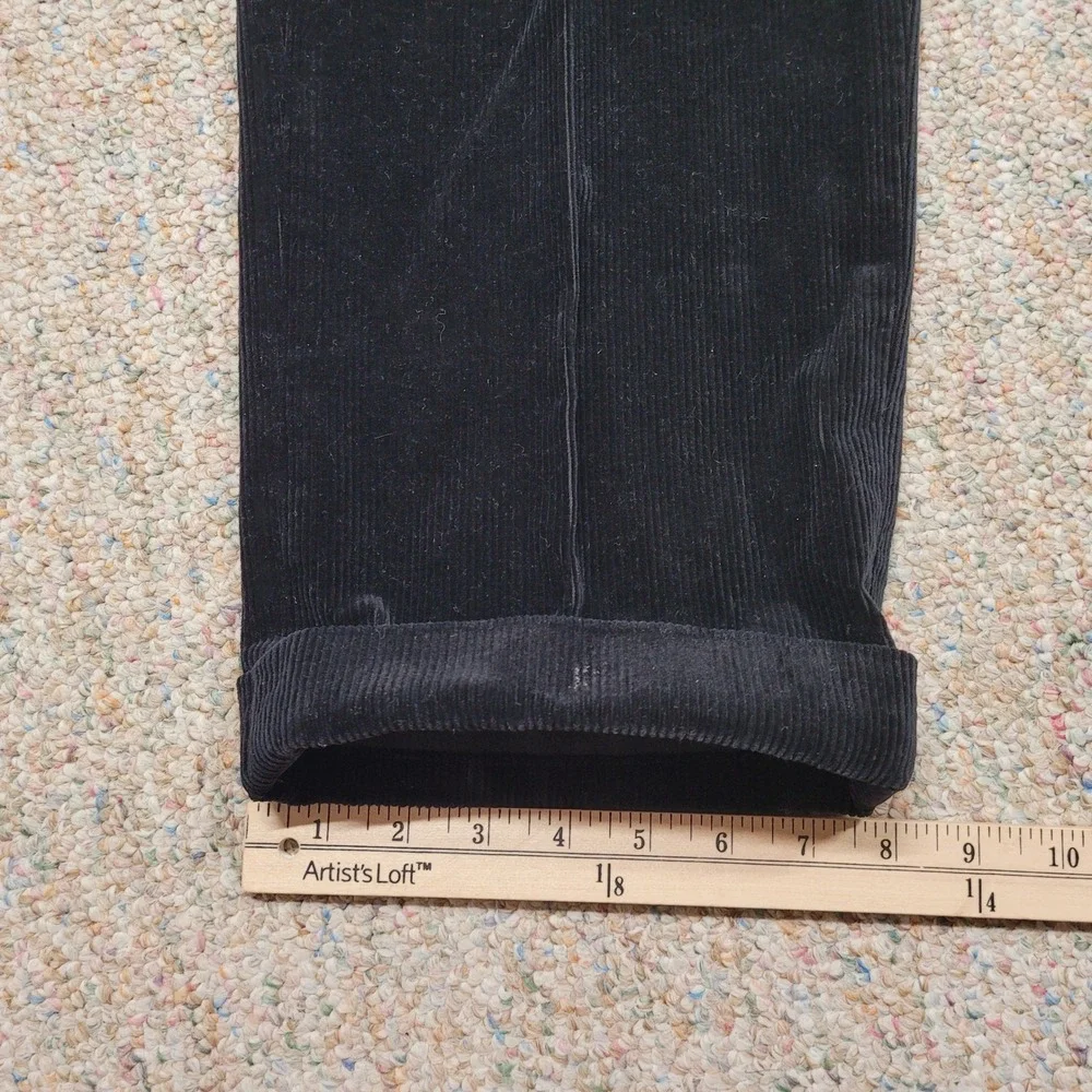 Polo Ralph Lauren Corduroy‎ Pants Mens 36x27 Black Classic Fit Cuffed Trousers
